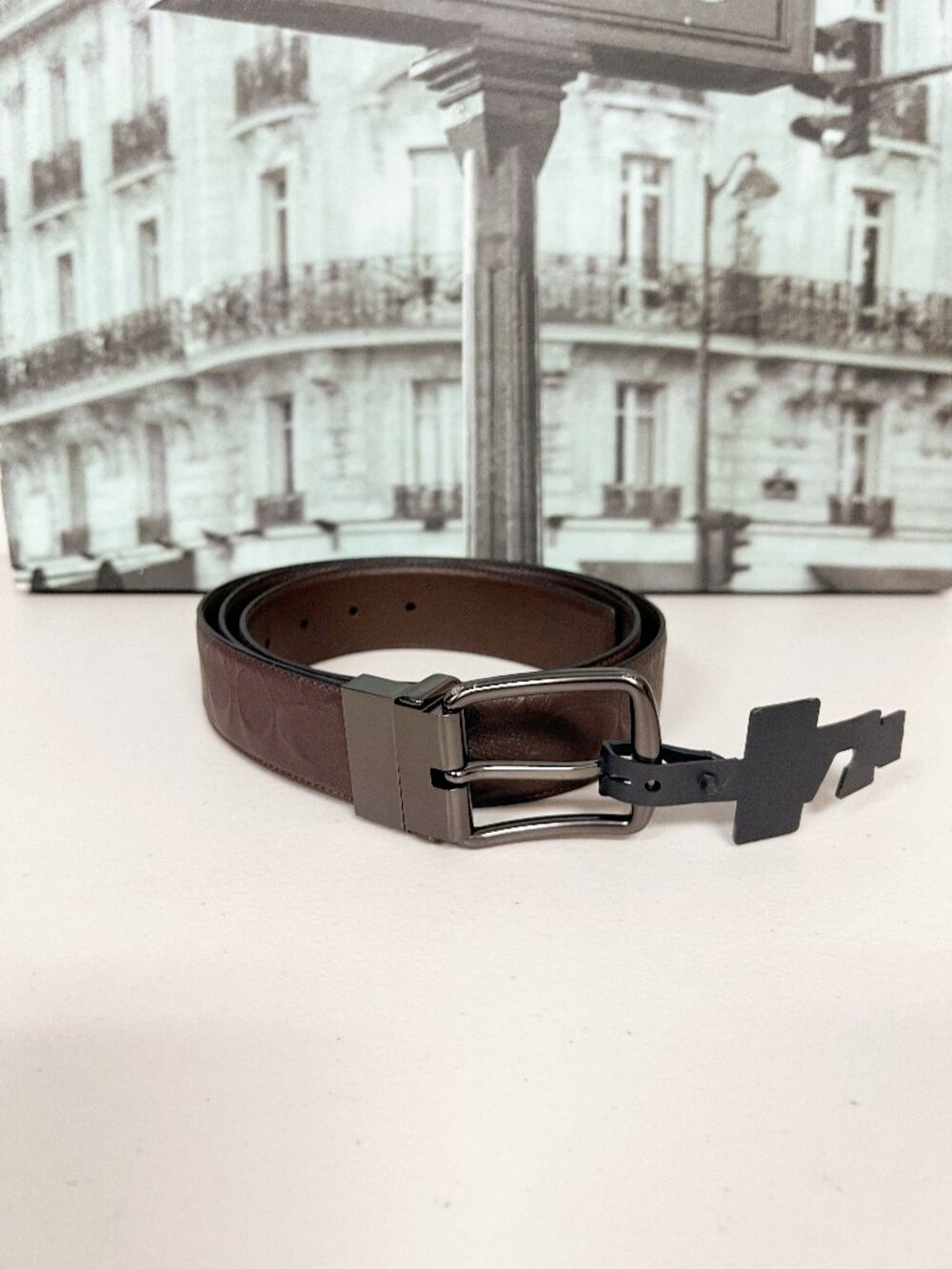 Coach F55157 Harness Buckle Cut-To-Size Reversible Belt, 38 Mm